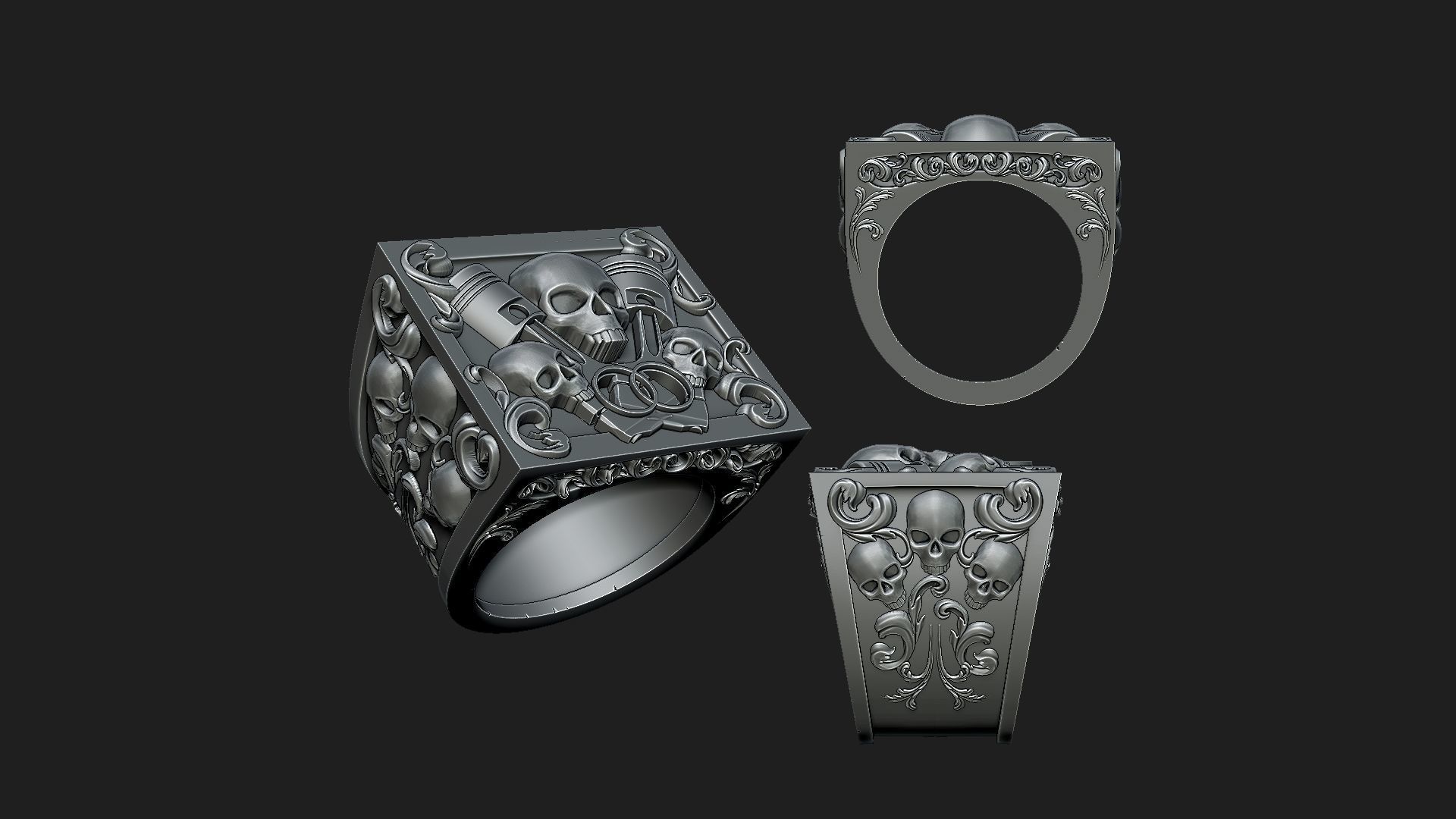 biker ring with motor  4 3D print model_5