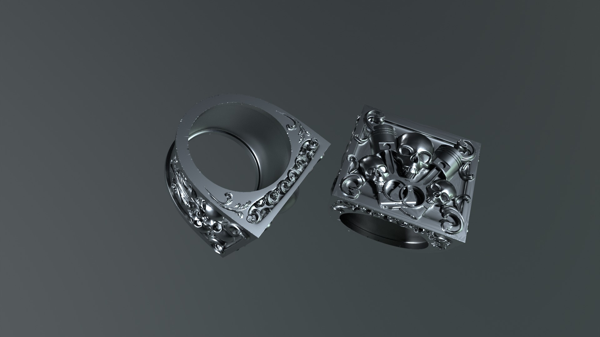 biker ring with motor  4 3D print model_8