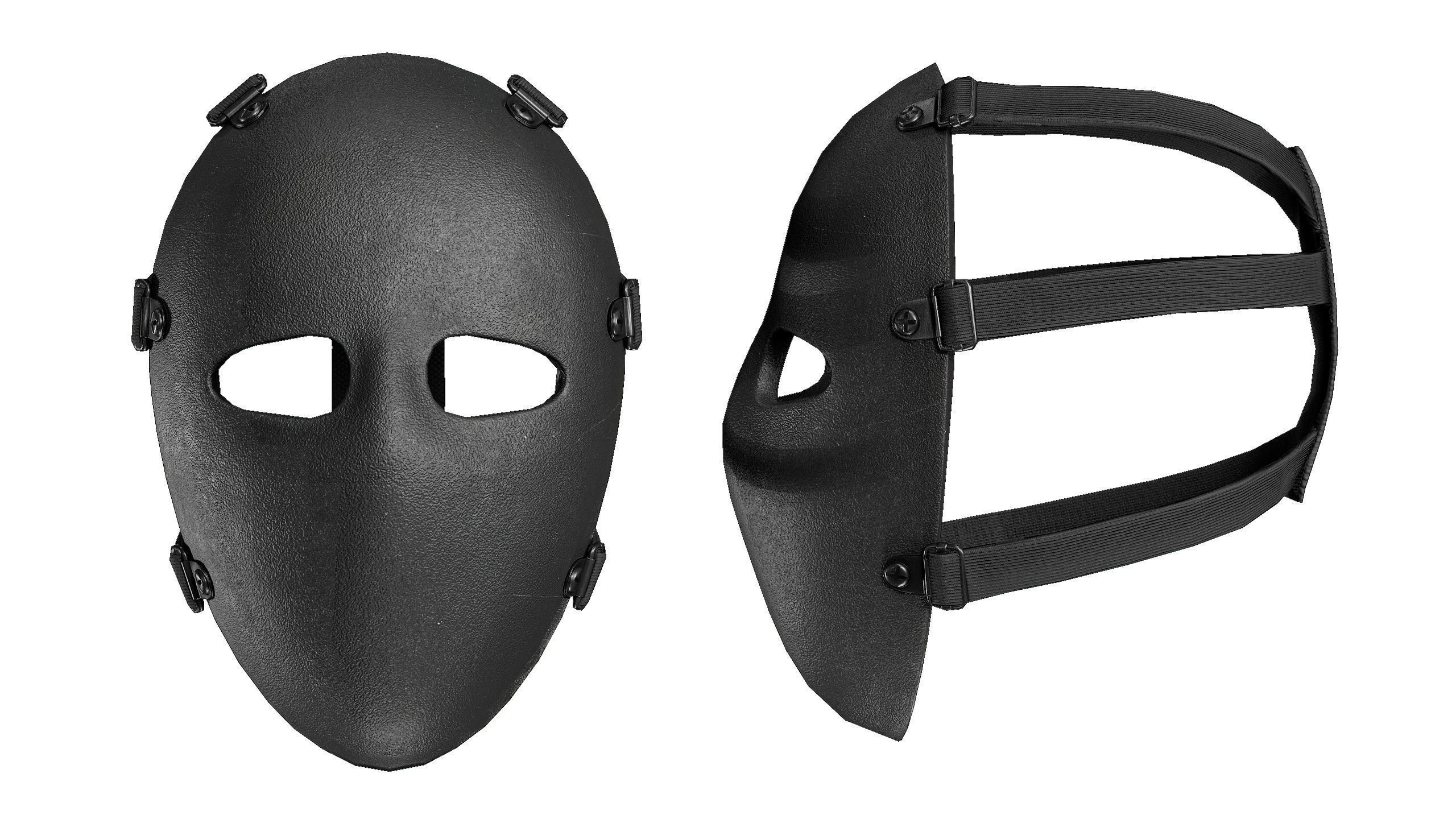 Bulletproof Mask Low-poly 3D model_2