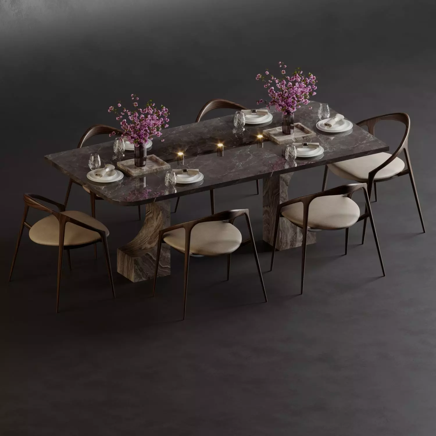 Dining Table - 09 3D model_0
