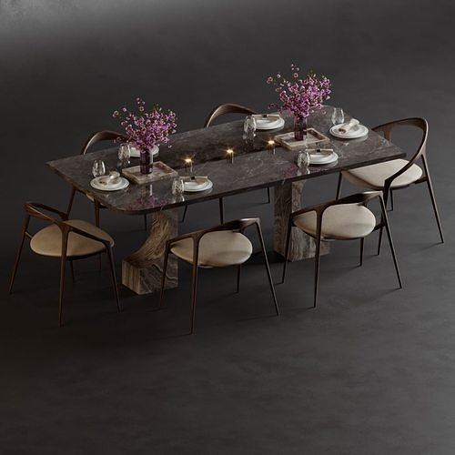 Dining Table - 09 3D model