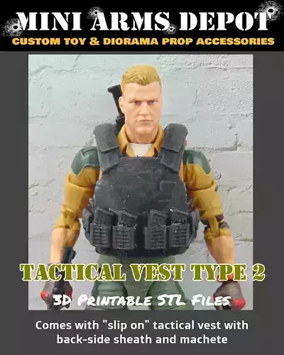 Custom GI JOE Classified Slip On Tactical Vest with Sheath