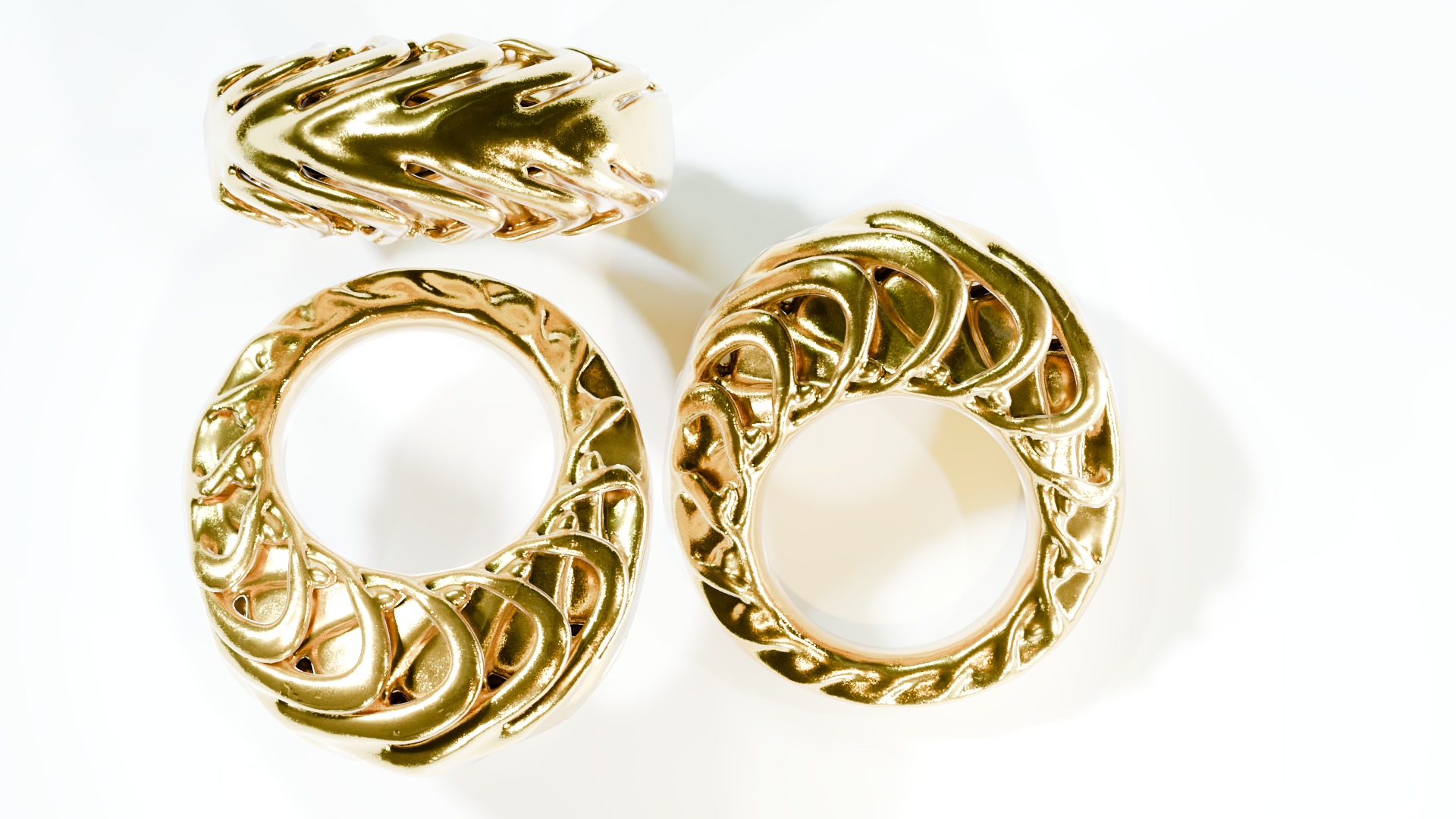 golden ancient style ring jew Free 3D model_2