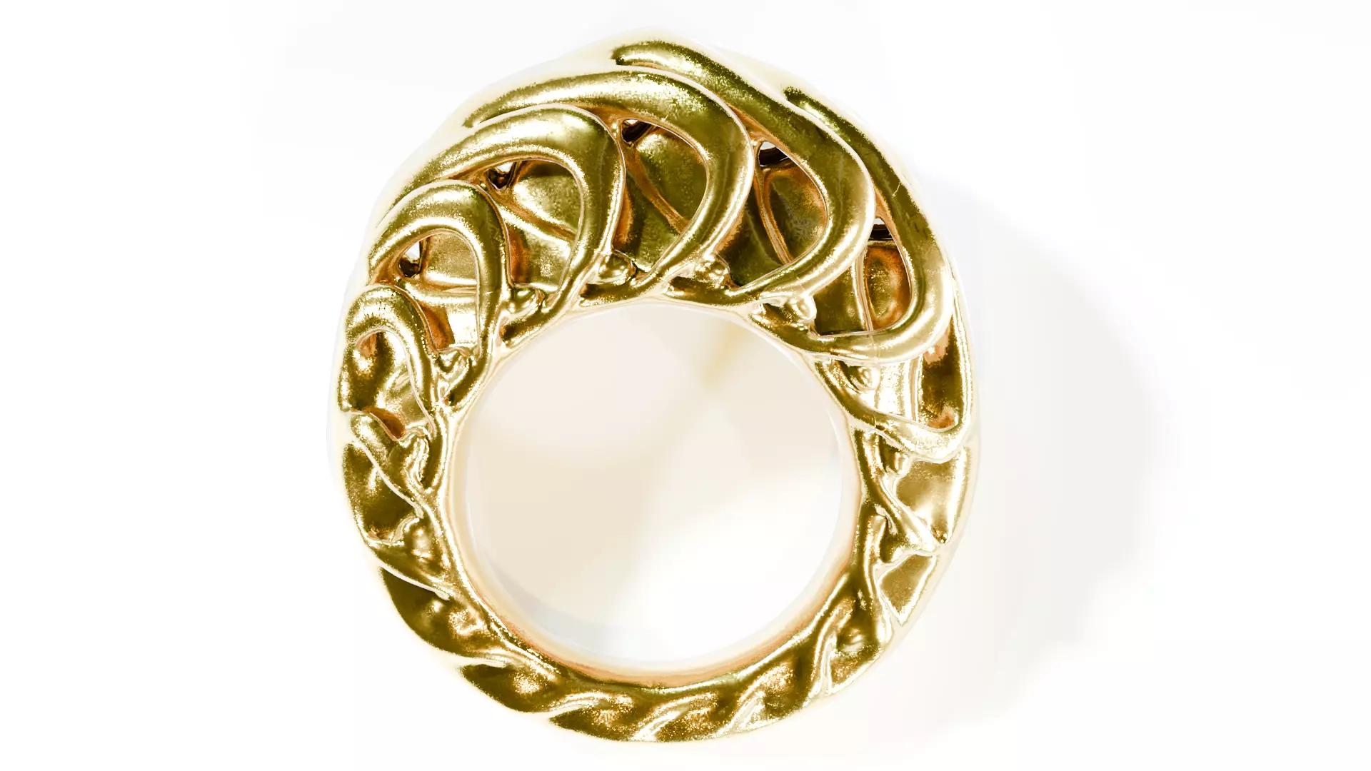 golden ancient style ring jew Free 3D model_0