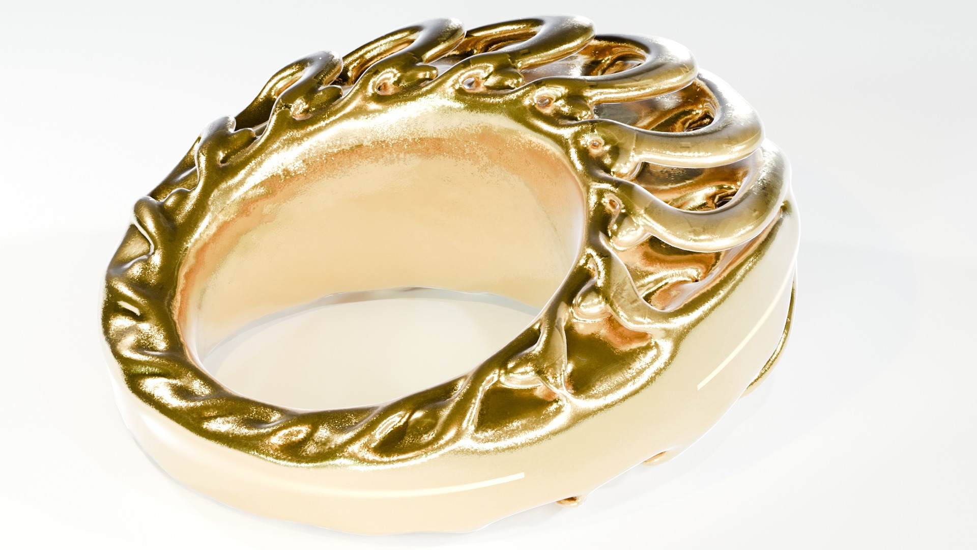 golden ancient style ring jew Free 3D model_1