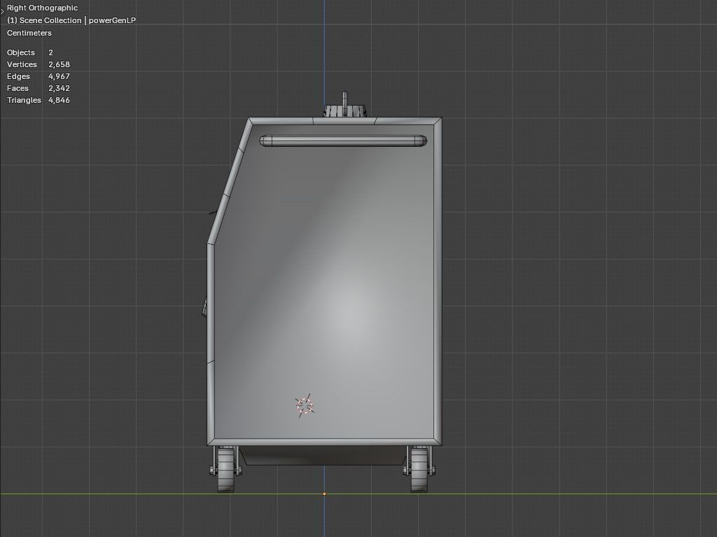 Small Diesel Power Generator Low-poly 3D model_5