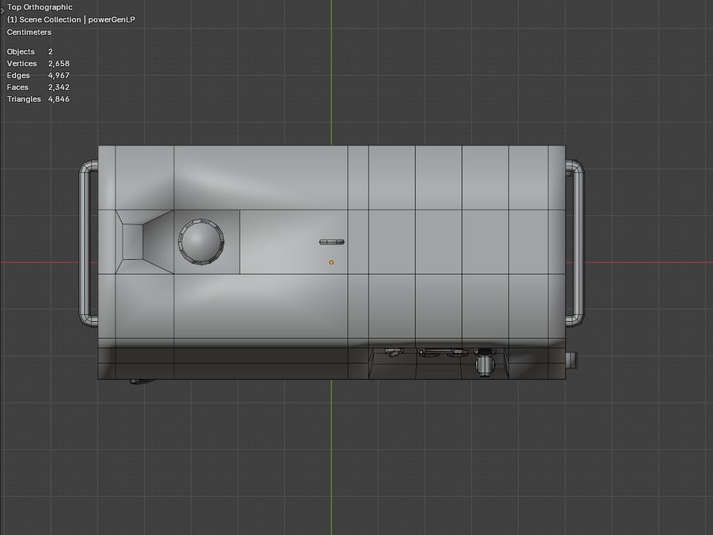Small Diesel Power Generator Low-poly 3D model_6