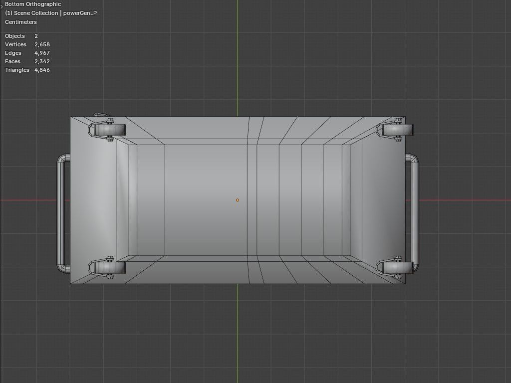 Small Diesel Power Generator Low-poly 3D model_7