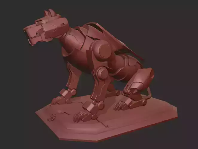 Voltron LD Green Lion Seated 3D print model