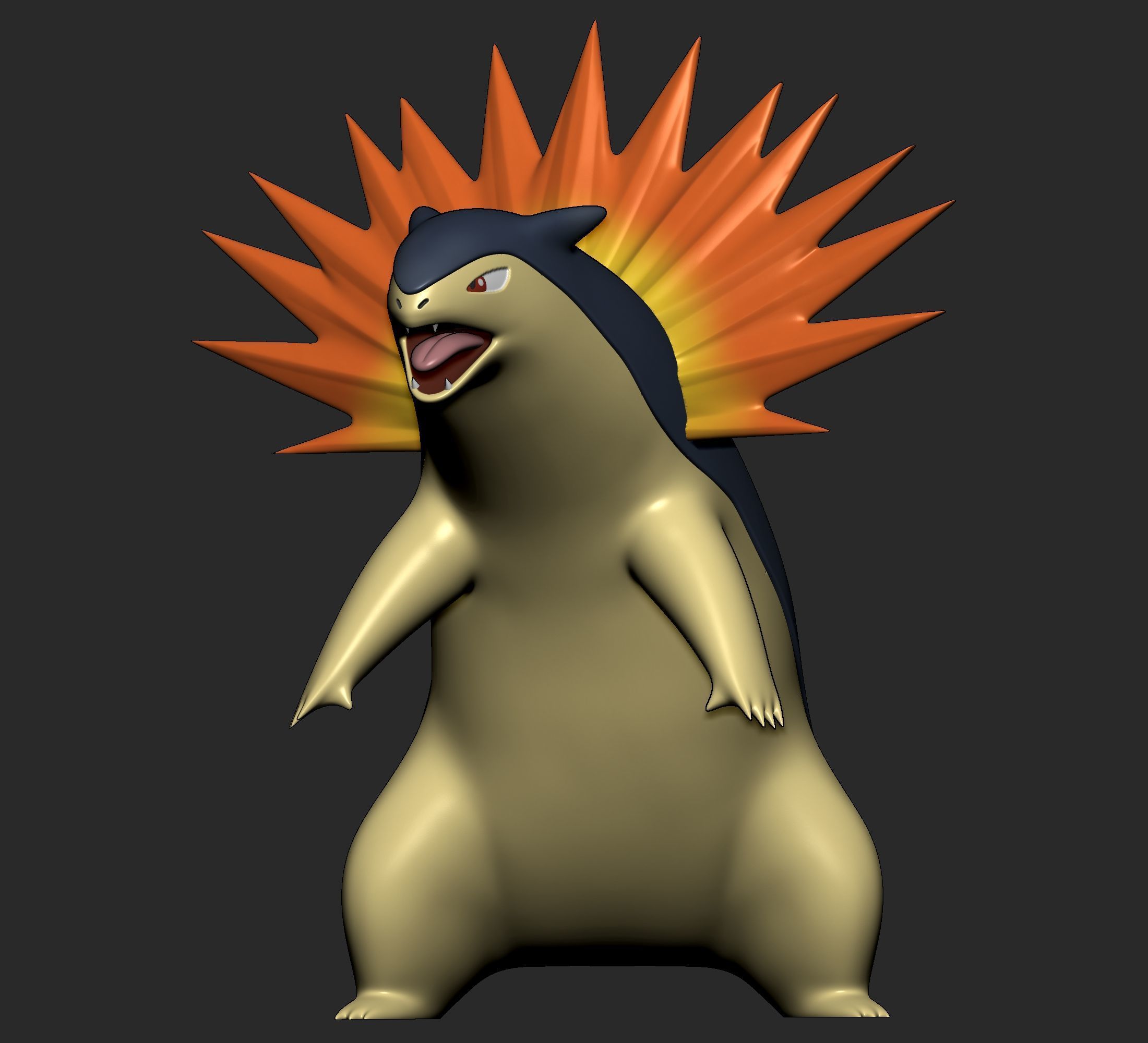 Pokemon - Cyndaquil Quilava and Typhlosion  3D print model_16