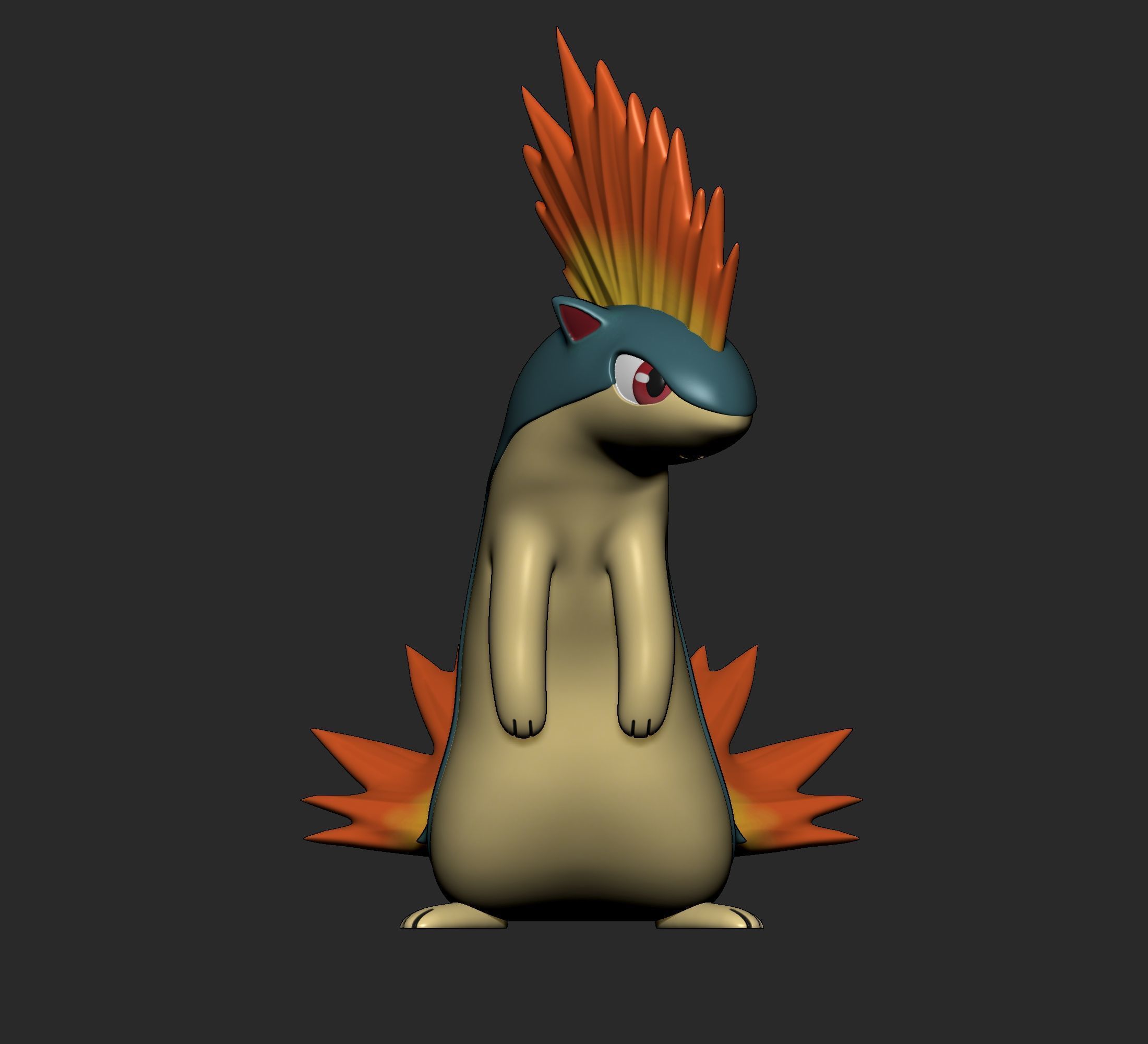 Pokemon - Cyndaquil Quilava and Typhlosion  3D print model_13