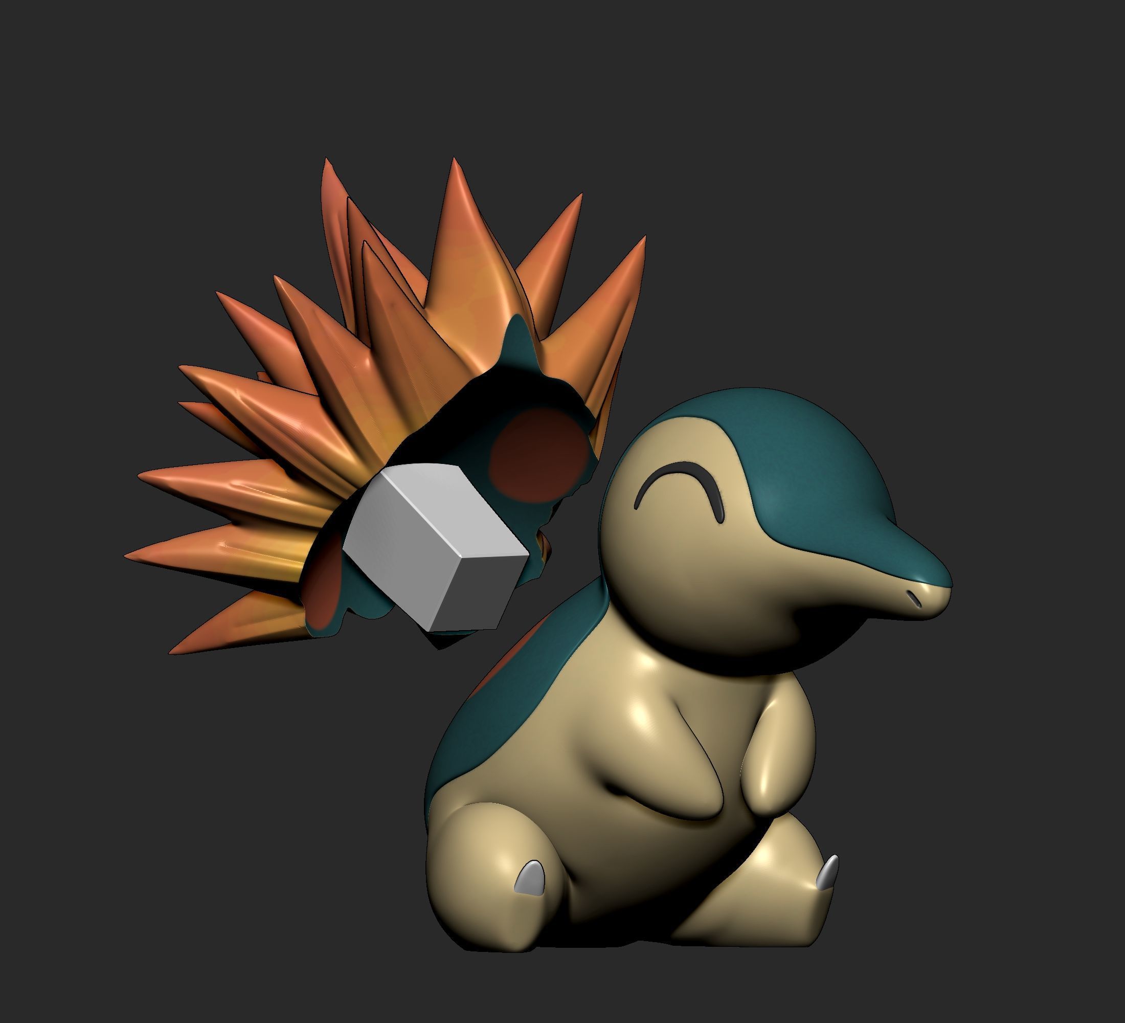 Pokemon - Cyndaquil Quilava and Typhlosion  3D print model_5