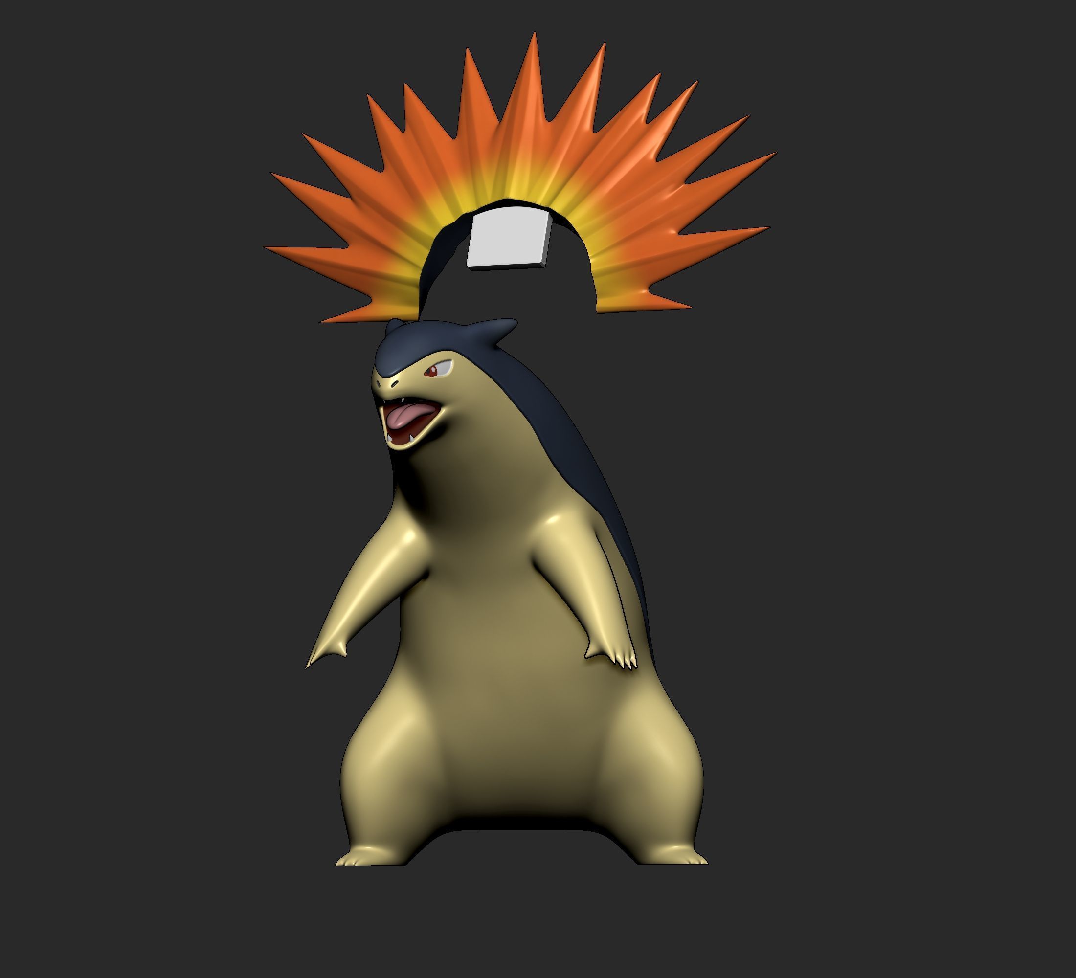 Pokemon - Cyndaquil Quilava and Typhlosion  3D print model_19