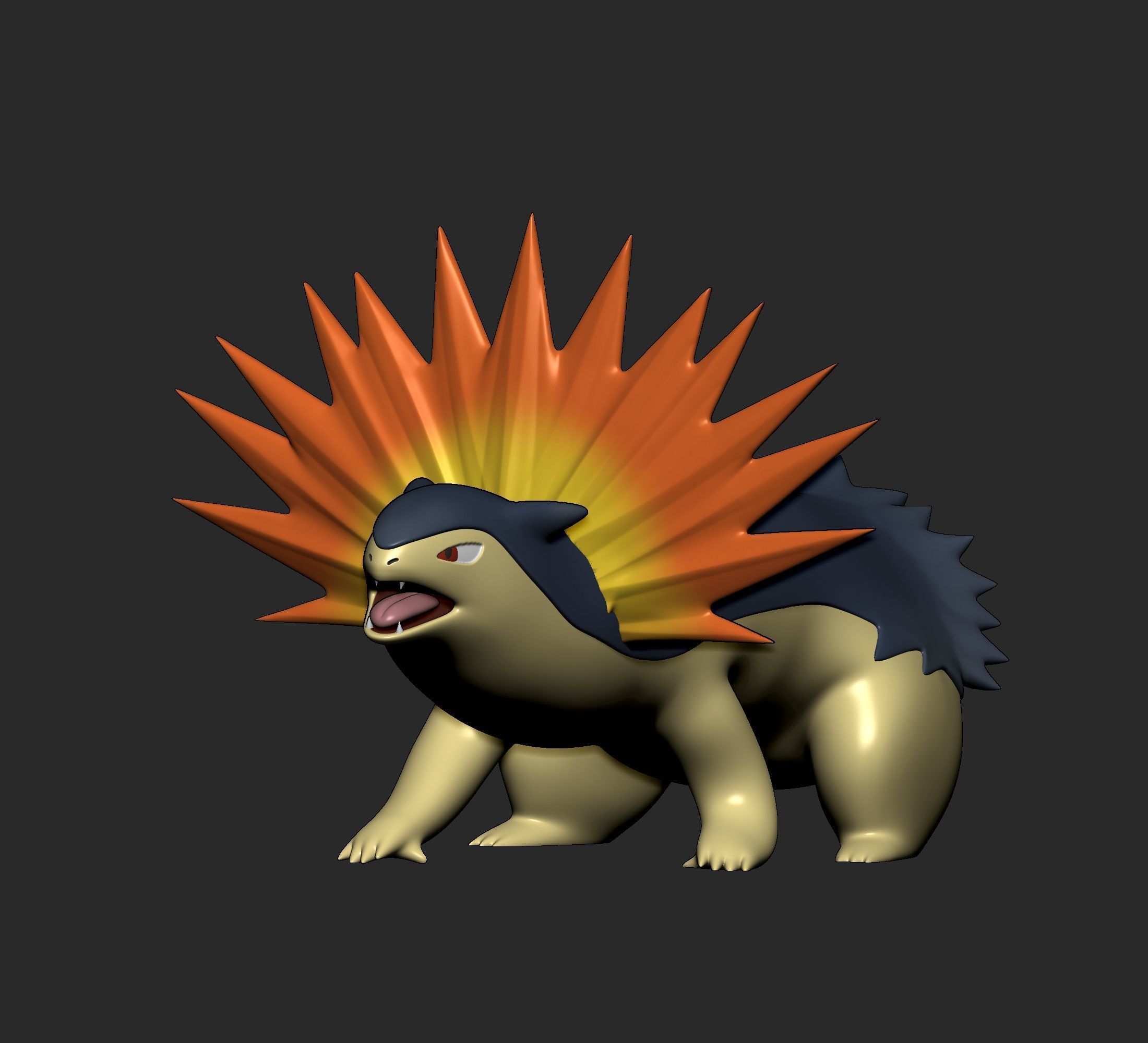 Pokemon - Cyndaquil Quilava and Typhlosion  3D print model_20