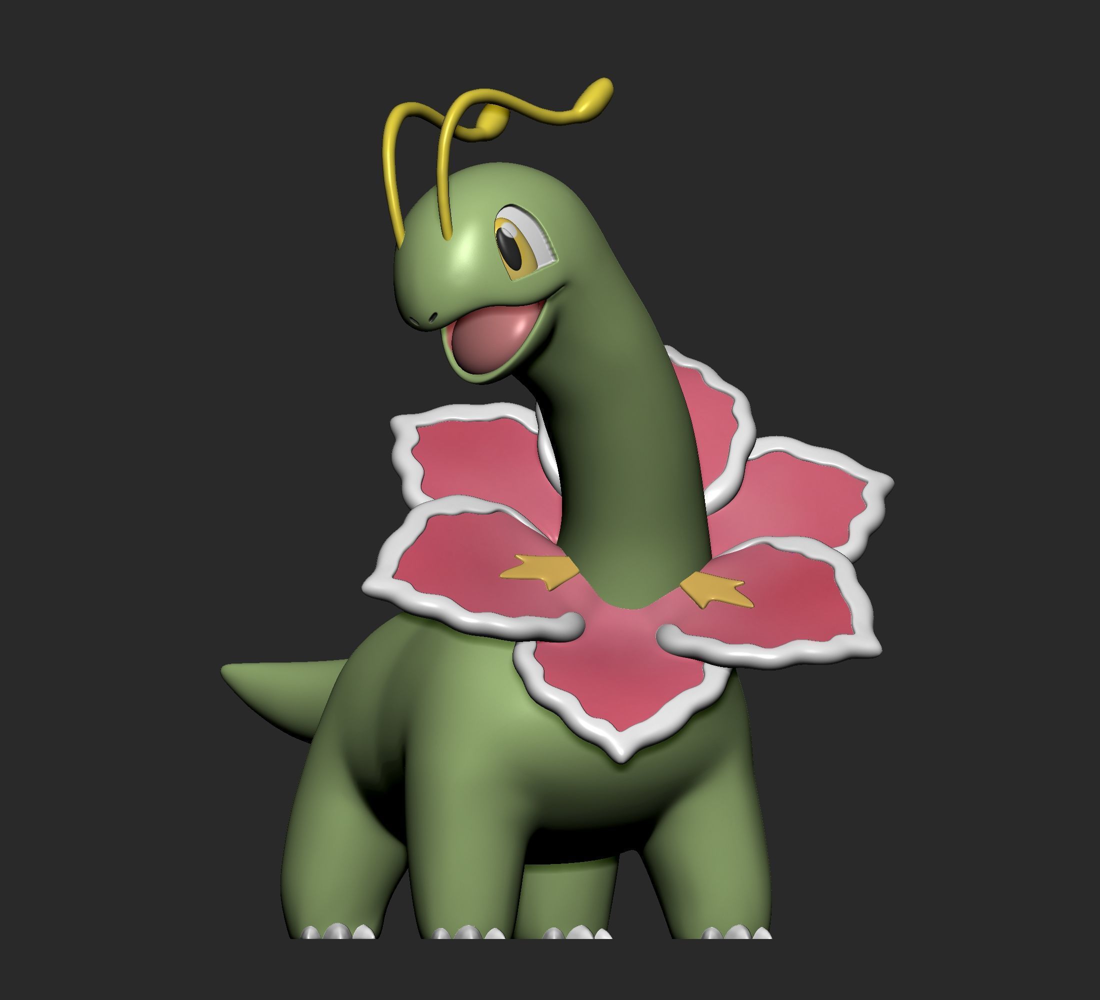 Pokemon - Meganium with 2 poses 3D print model_1