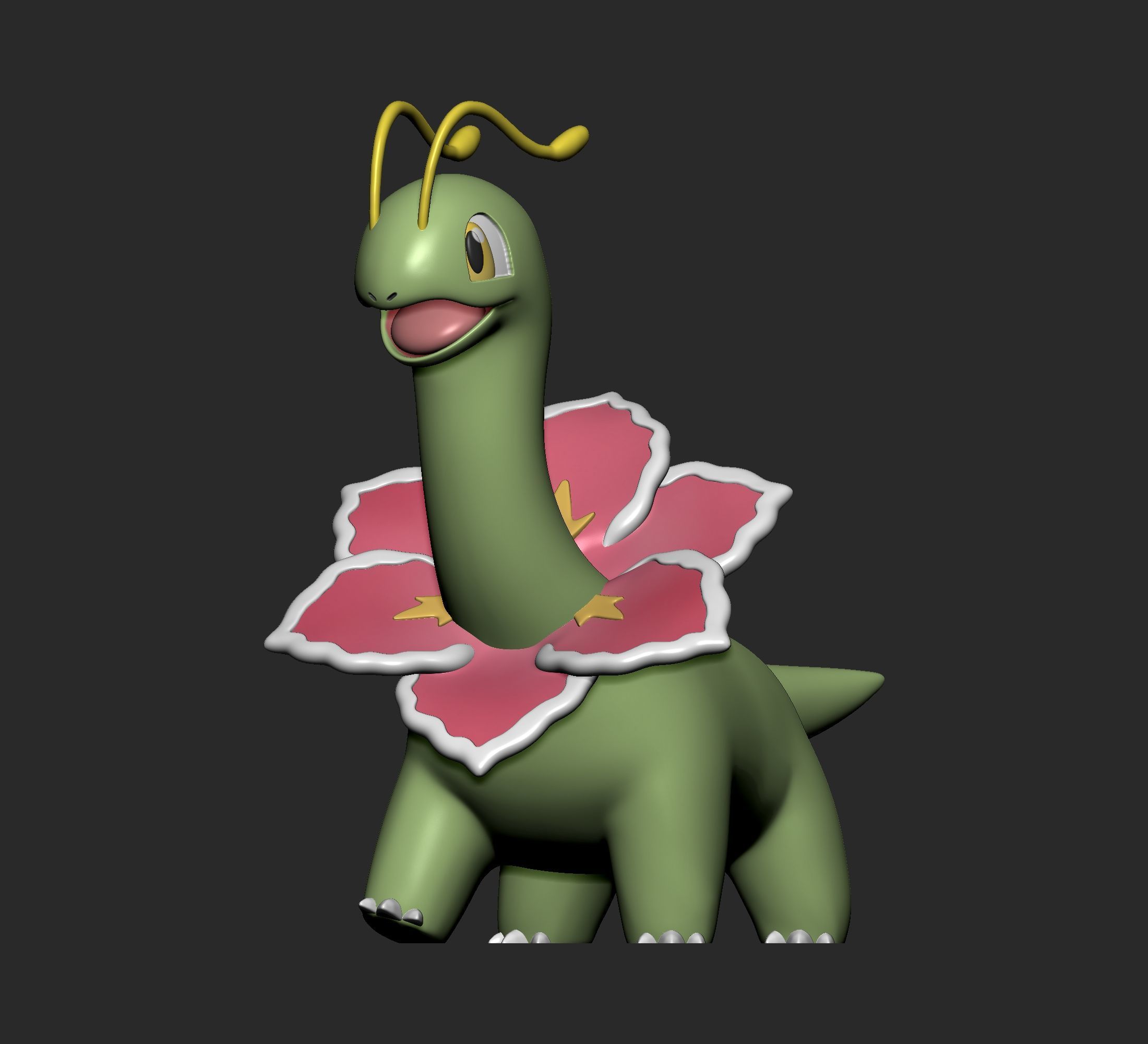 Pokemon - Meganium with 2 poses 3D print model_5