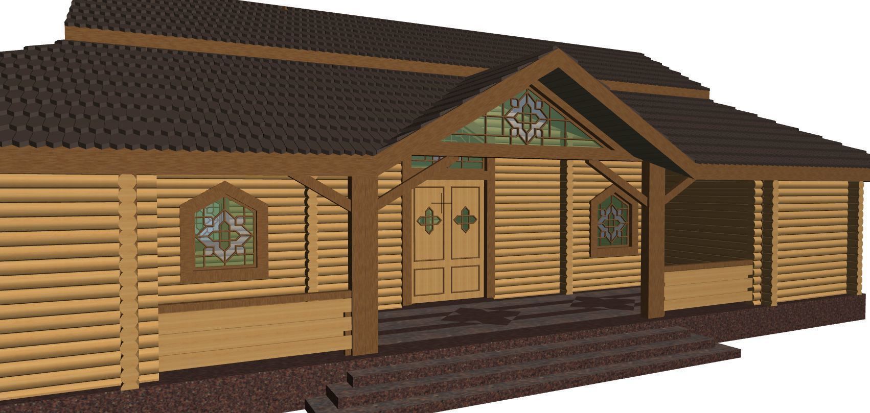 building wooden 3D model_3