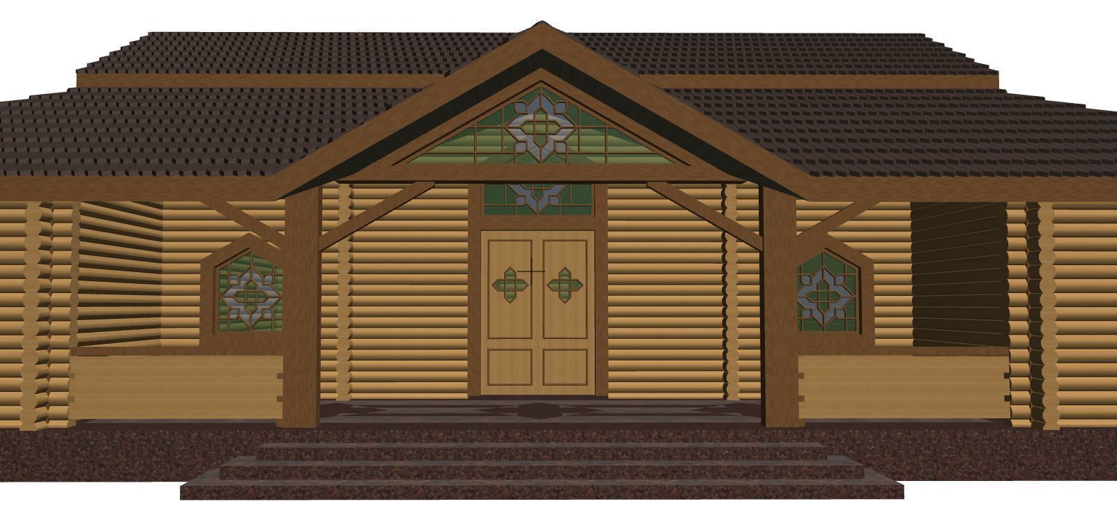 building wooden 3D model_4