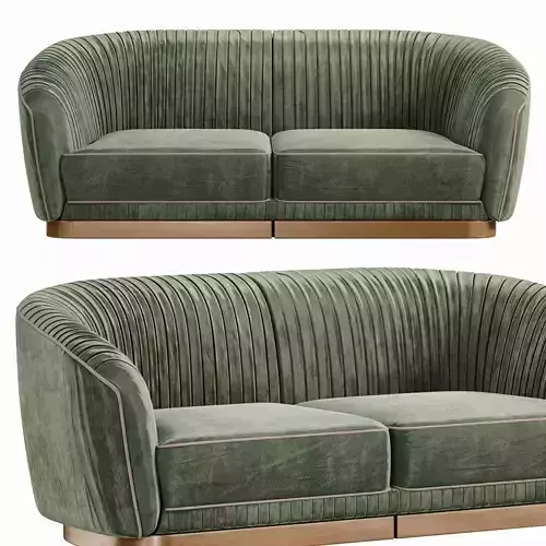 SOFA Oro Patina Brillo  Low-poly 3D model
