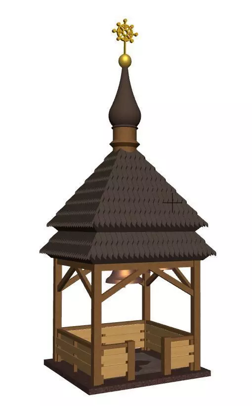 Wooden belfry 3D model