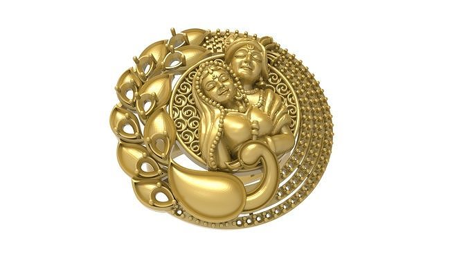 Krishna Peacock Ring File 3D print model