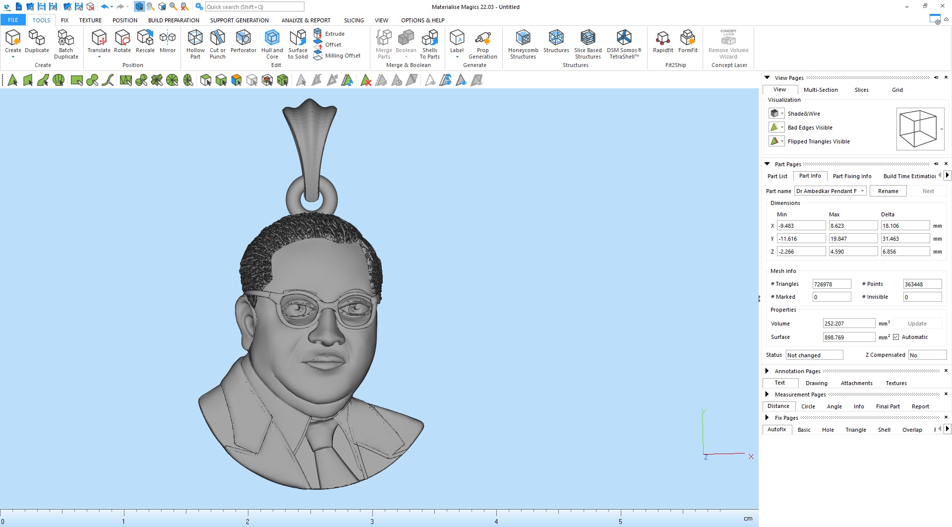 Dr Ambedkar Pendant File 3D print model_8