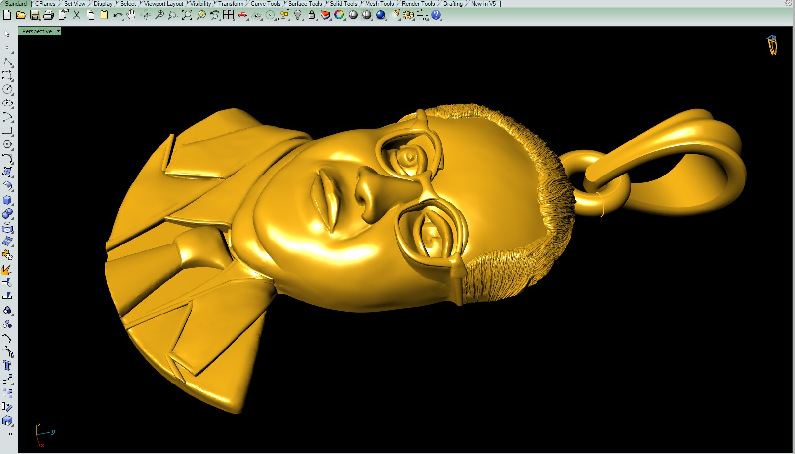 Dr Ambedkar Pendant File 3D print model_7