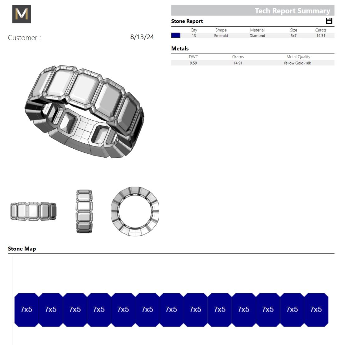 Bezel set 1ct Emerald cut diamond Ring  3D print model_4