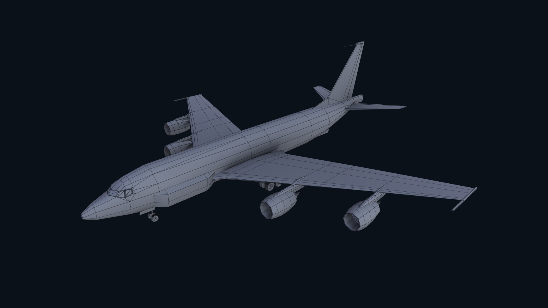 Asset - Army - Boeing RC 135 3D MODEL REALISTIC Low-poly 3D model_34