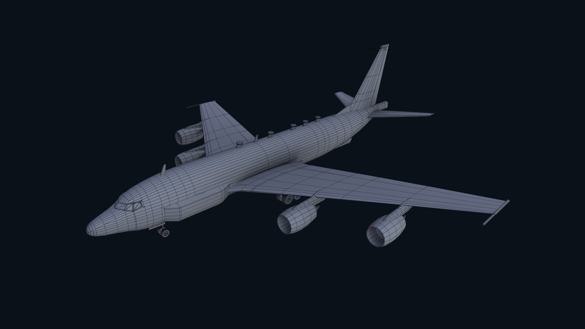Asset - Army - Boeing RC 135 3D MODEL REALISTIC Low-poly 3D model_10