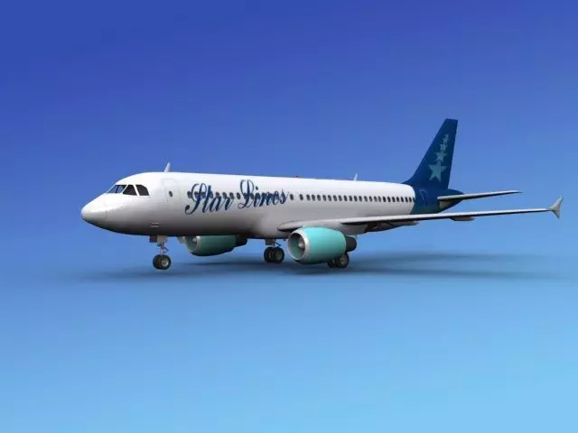 Airbus A320 Star Lines 3D model