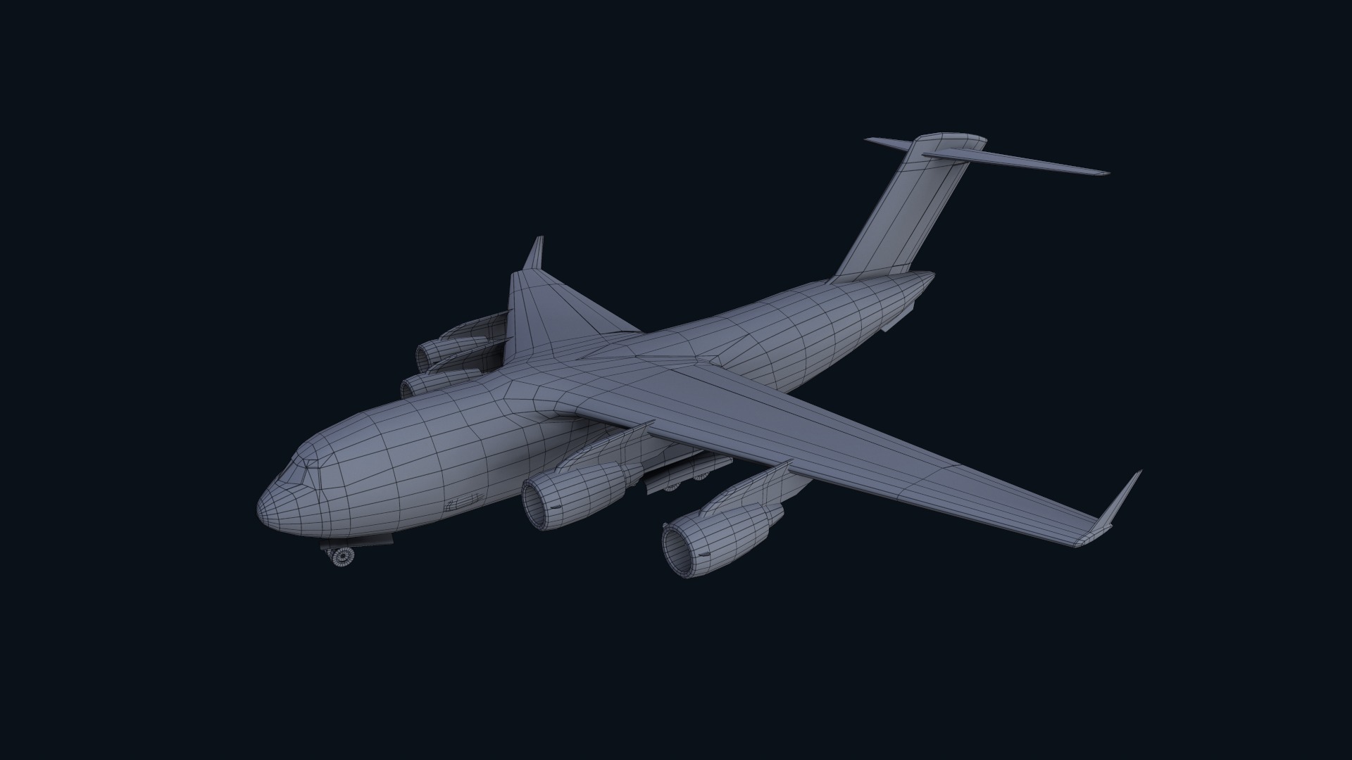 Asset - Army - C17 Globemaster III 3D MODEL REALISTIC Low-poly 3D model_11