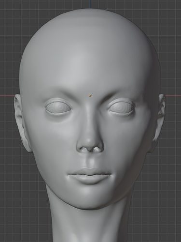 female head high poly blender and fbx Free 3D model