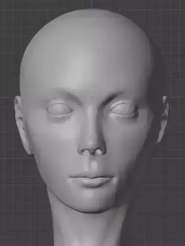 female head high poly blender and fbx