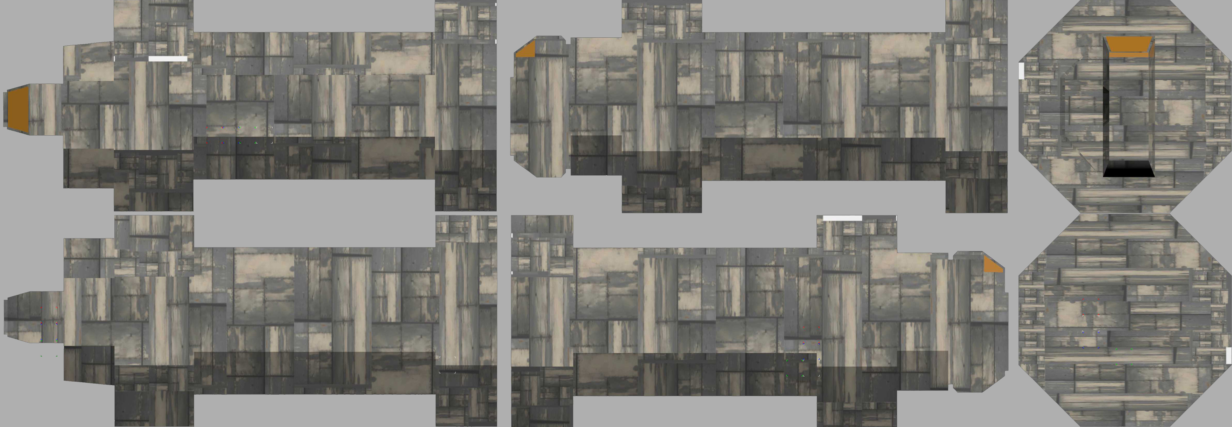 Space Freighter - Medium class range Low-poly 3D model_7