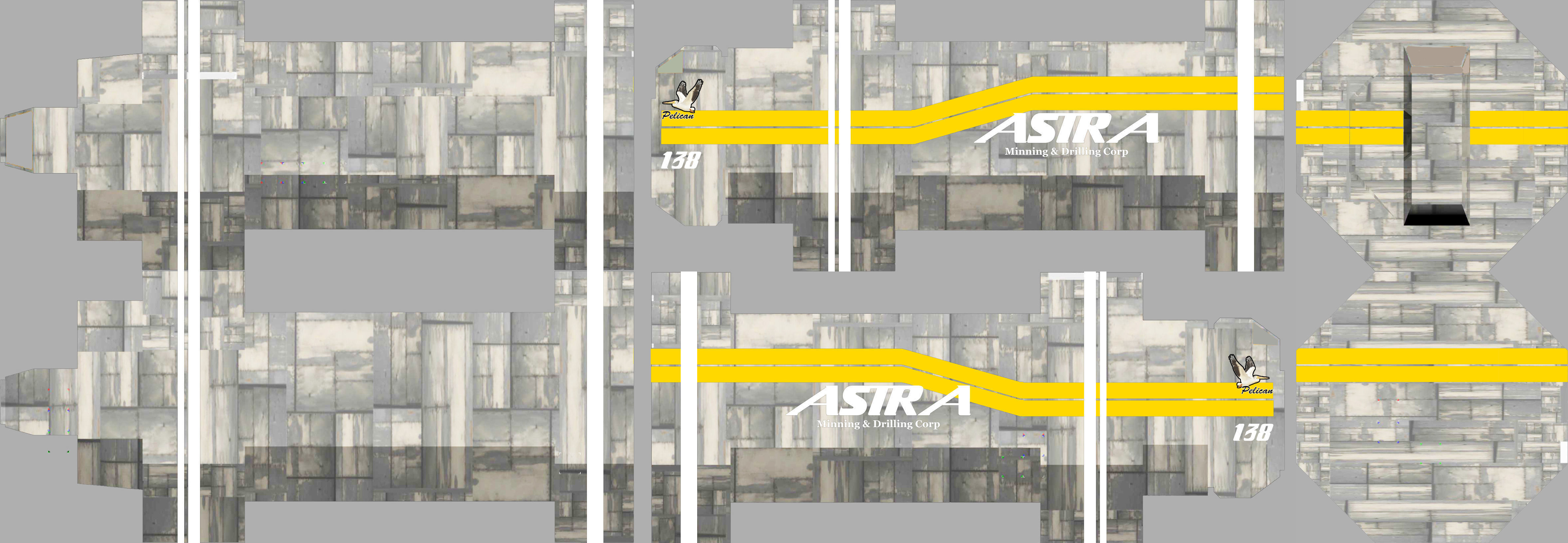 Space Freighter - Medium class range Low-poly 3D model_10