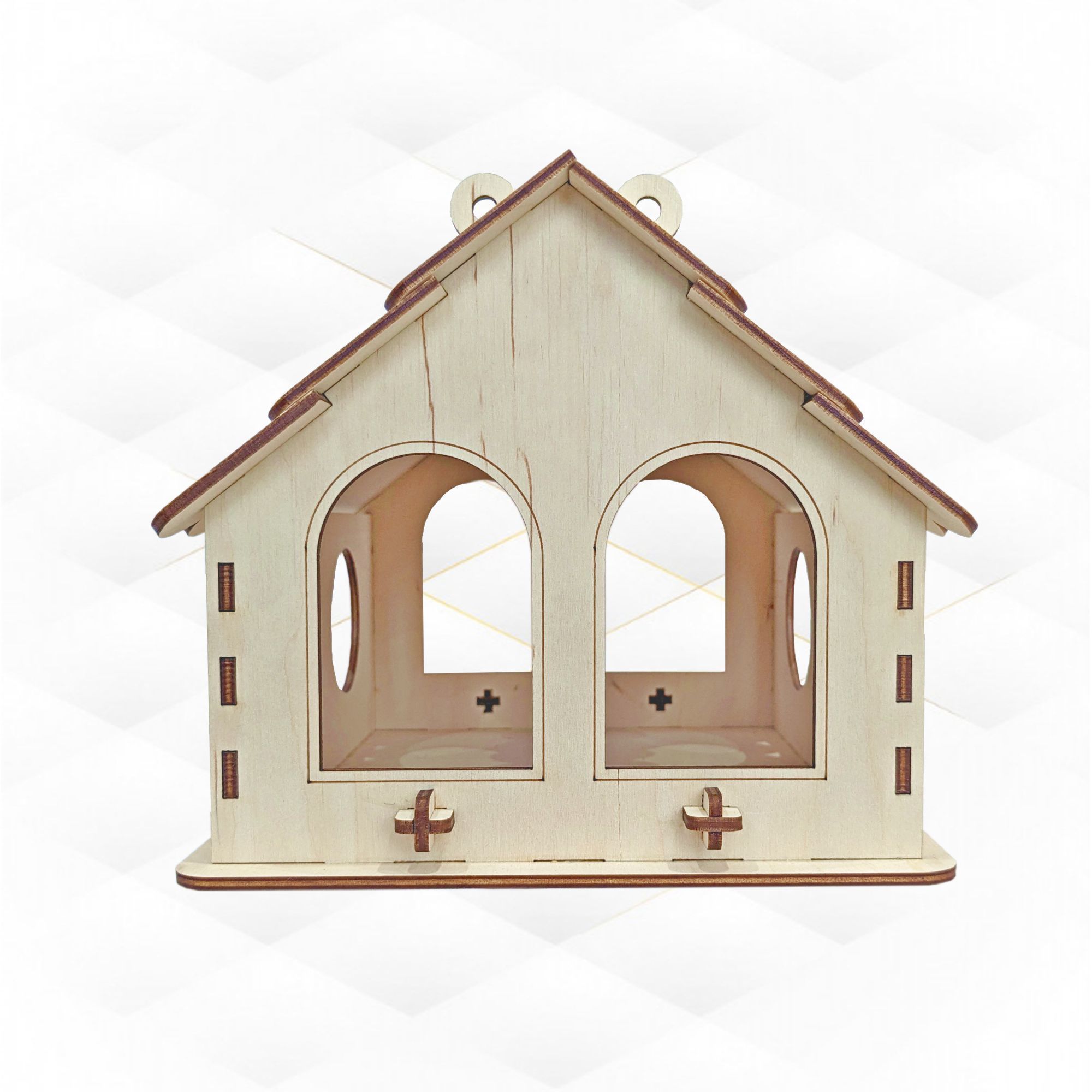 Bird Feeder garden decor design laser cutting 3D print model_3