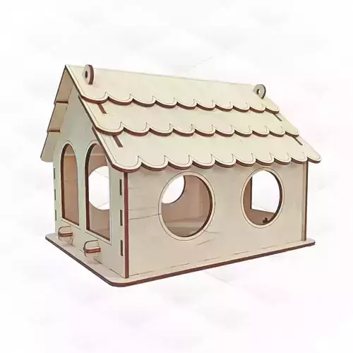 Bird Feeder garden decor design laser cutting