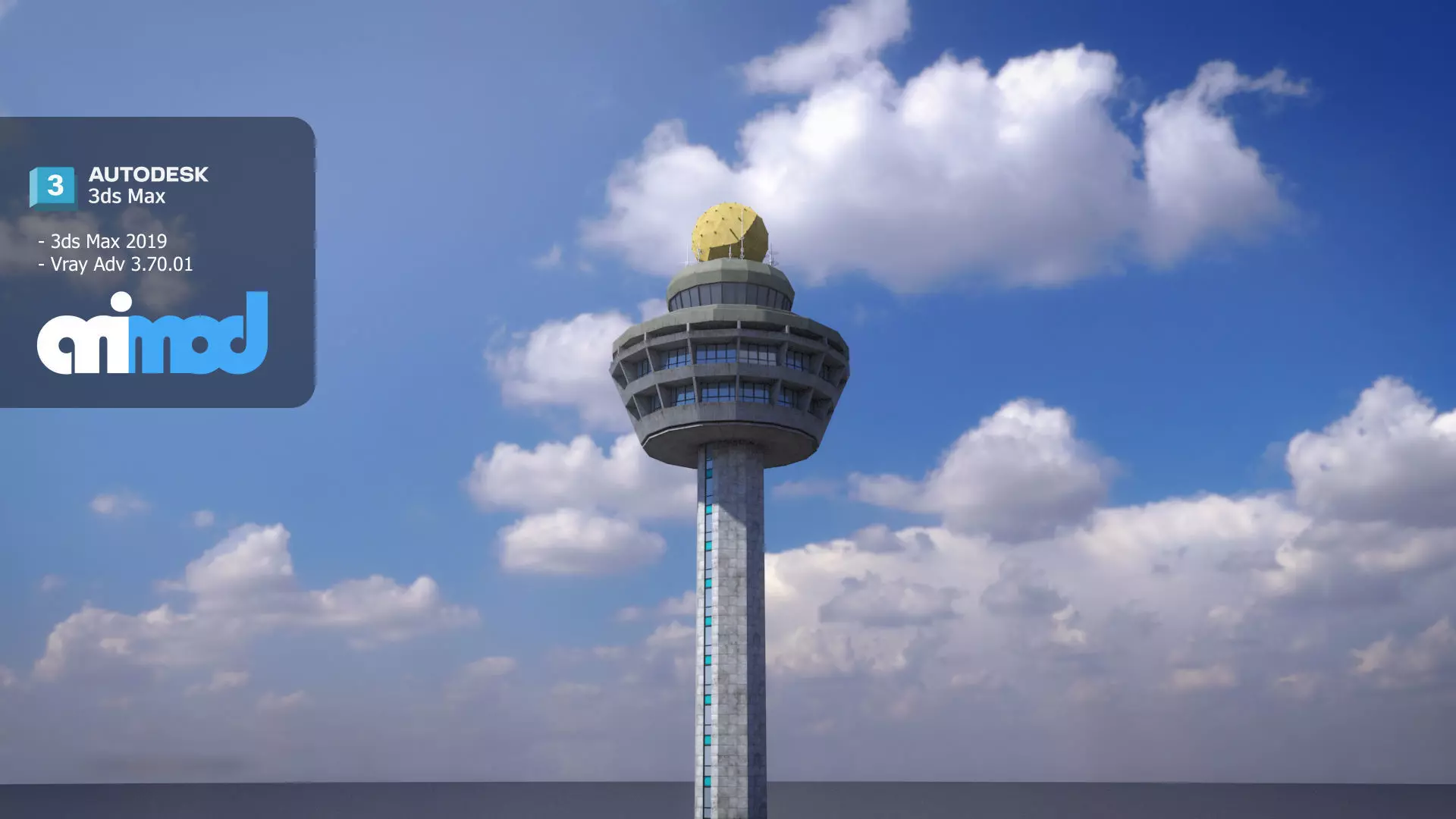 Airport Control Tower 3D model