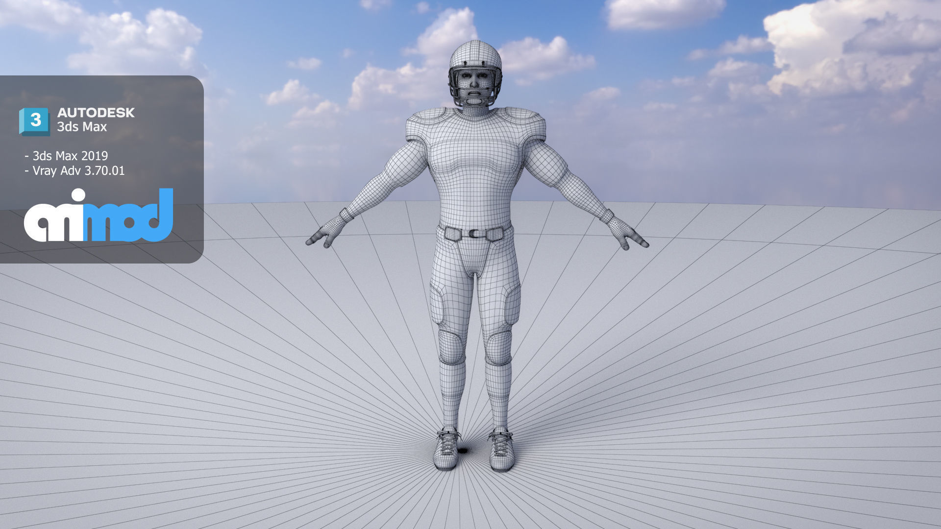 American Football Player 0001 3D model_5