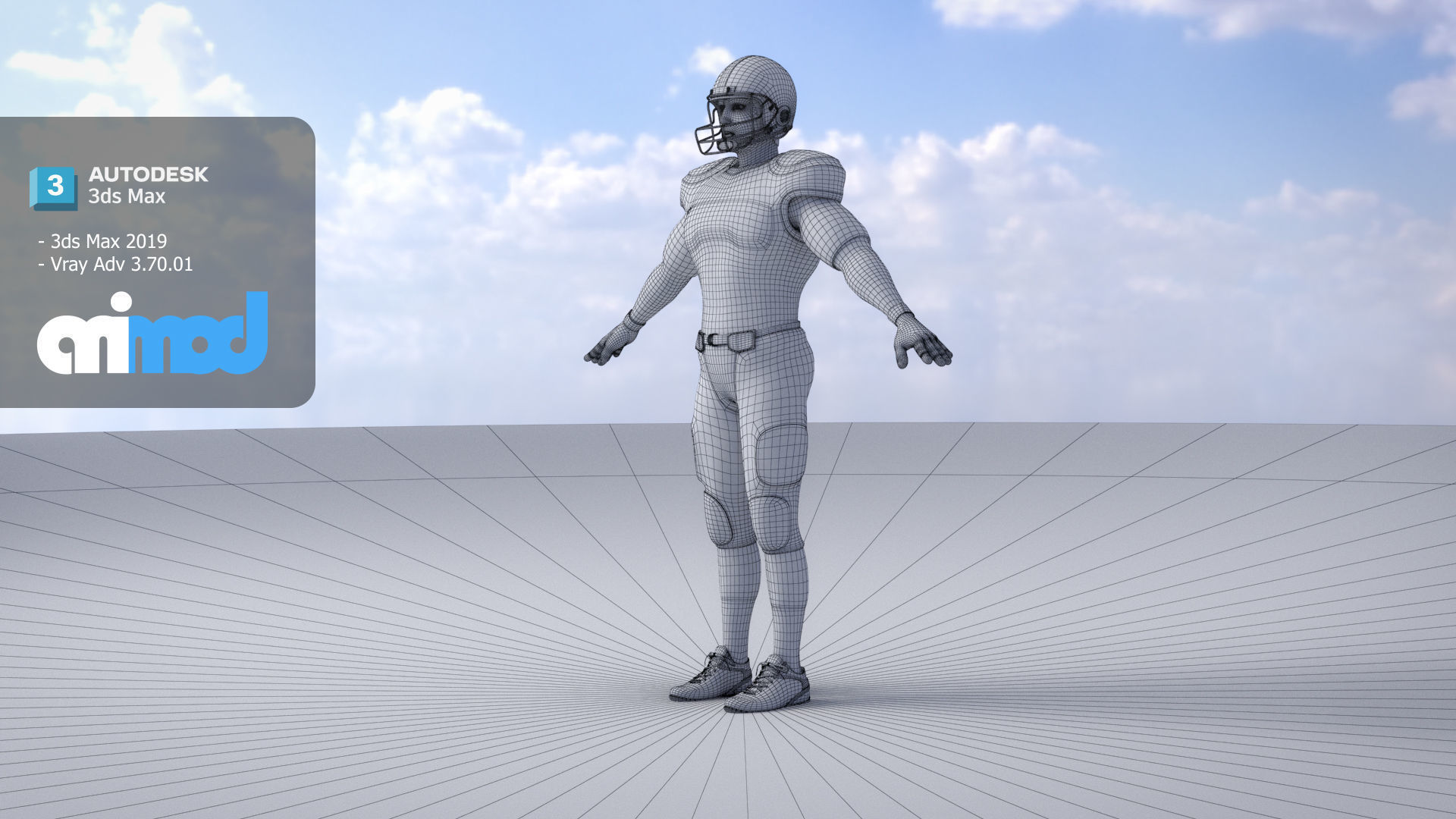 American Football Player 0001 3D model_7