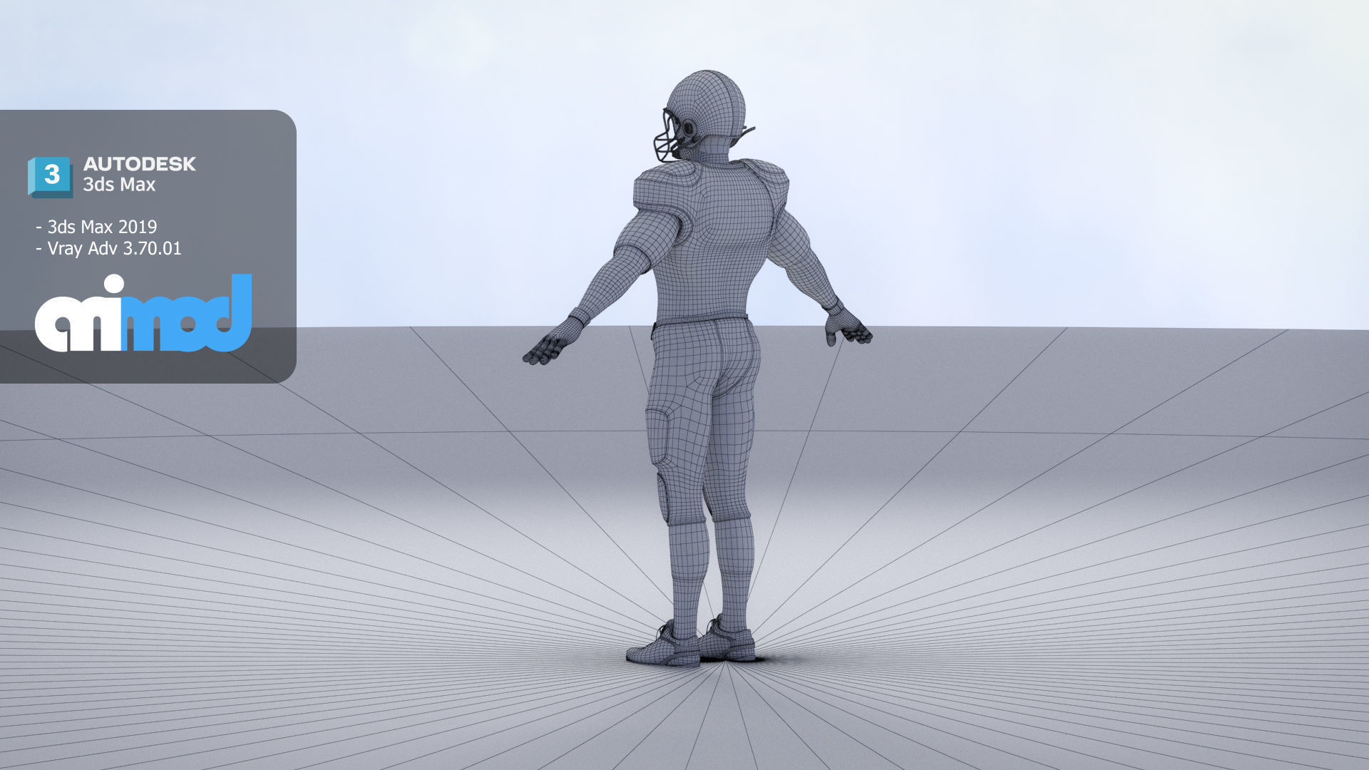 American Football Player 0001 3D model_9