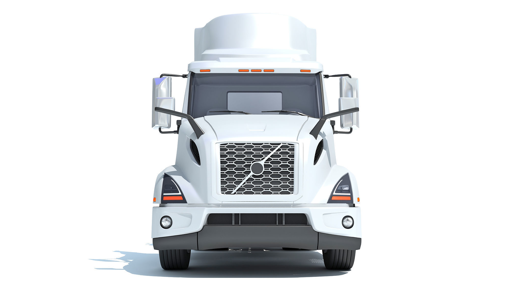 Semi Truck with Tank Trailer 3D model_10