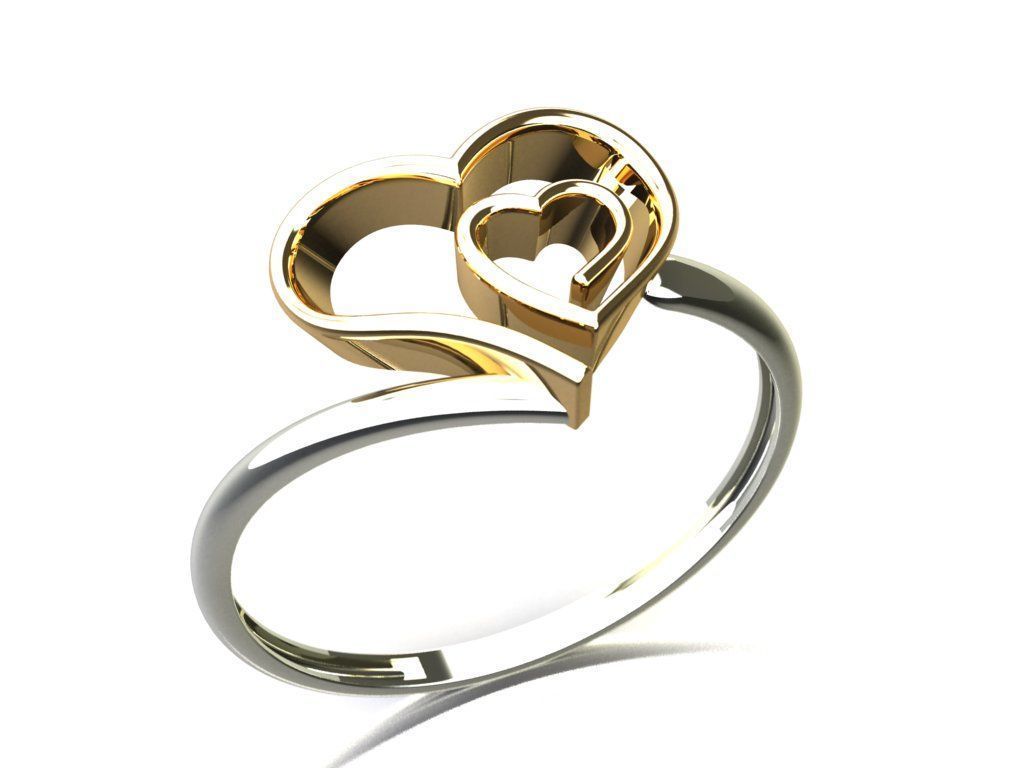 heart ring 24 3D print model_4