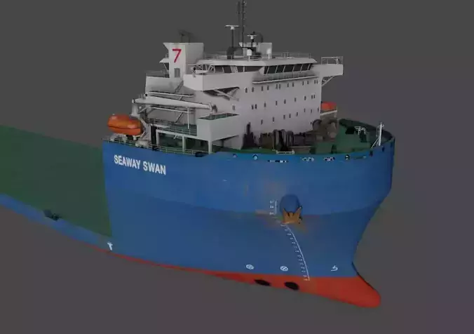 Seaway swan heavy loader carrier Low-poly 3D model