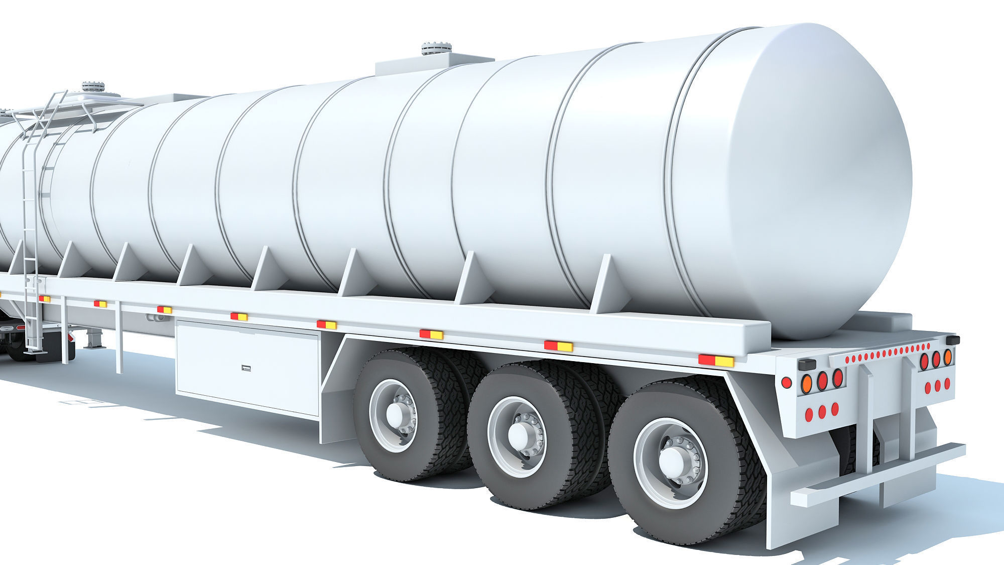 Truck with Tank Semi Trailer 3D model_15