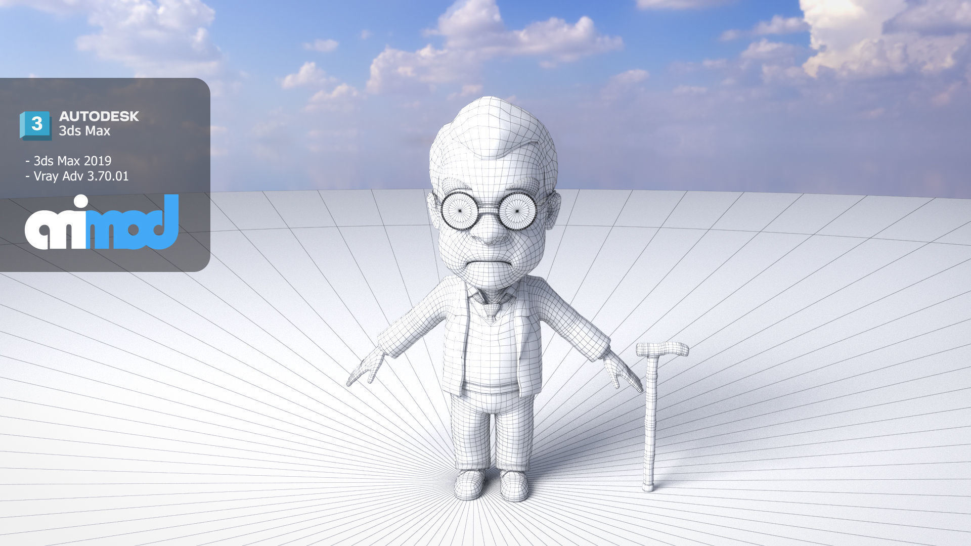 Elderly Man 3D model_5