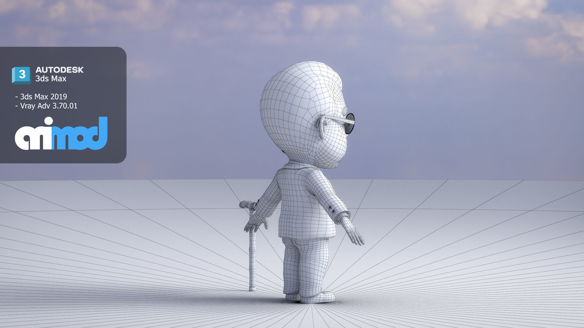 Elderly Man 3D model_8