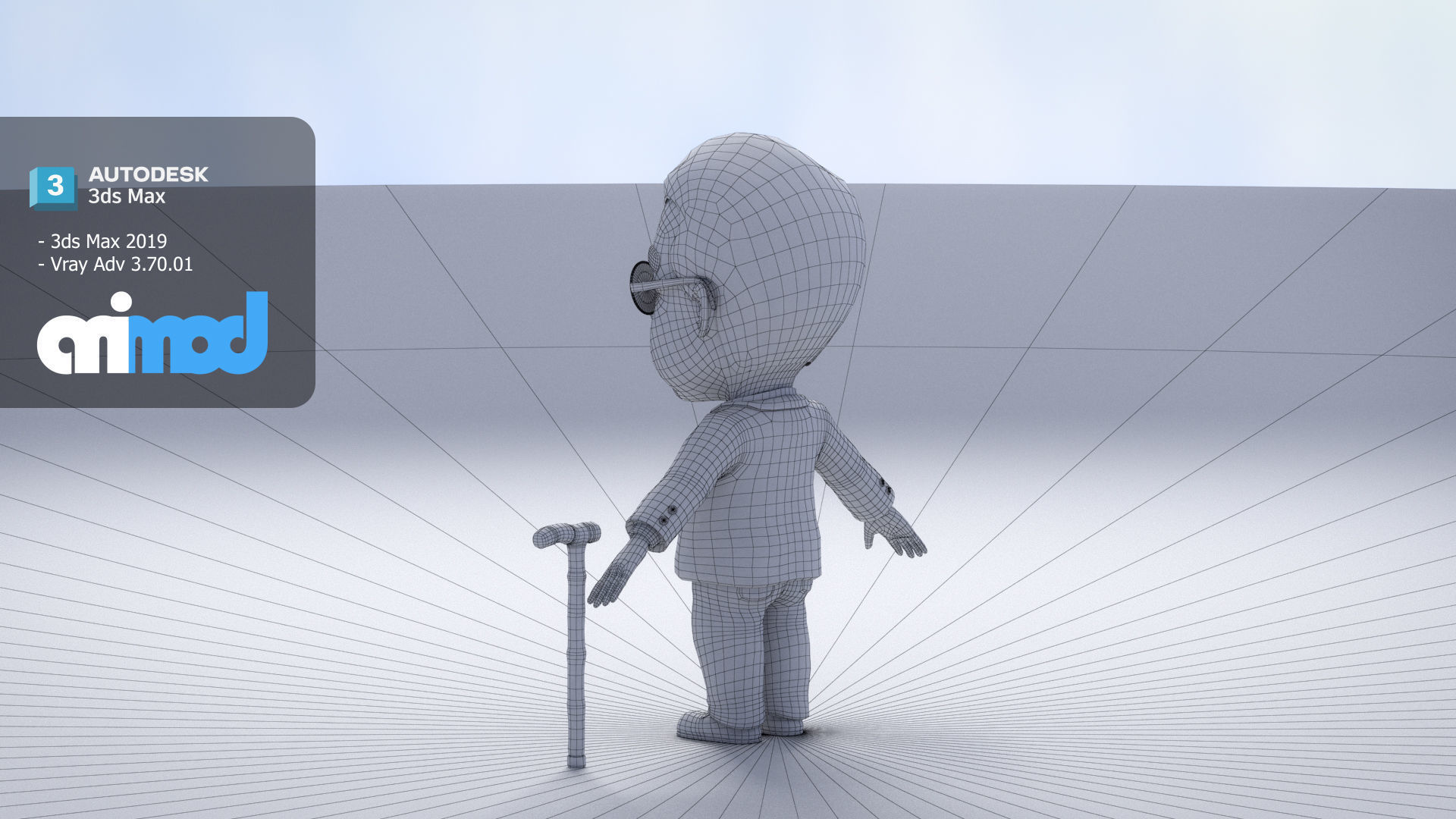 Elderly Man 3D model_9