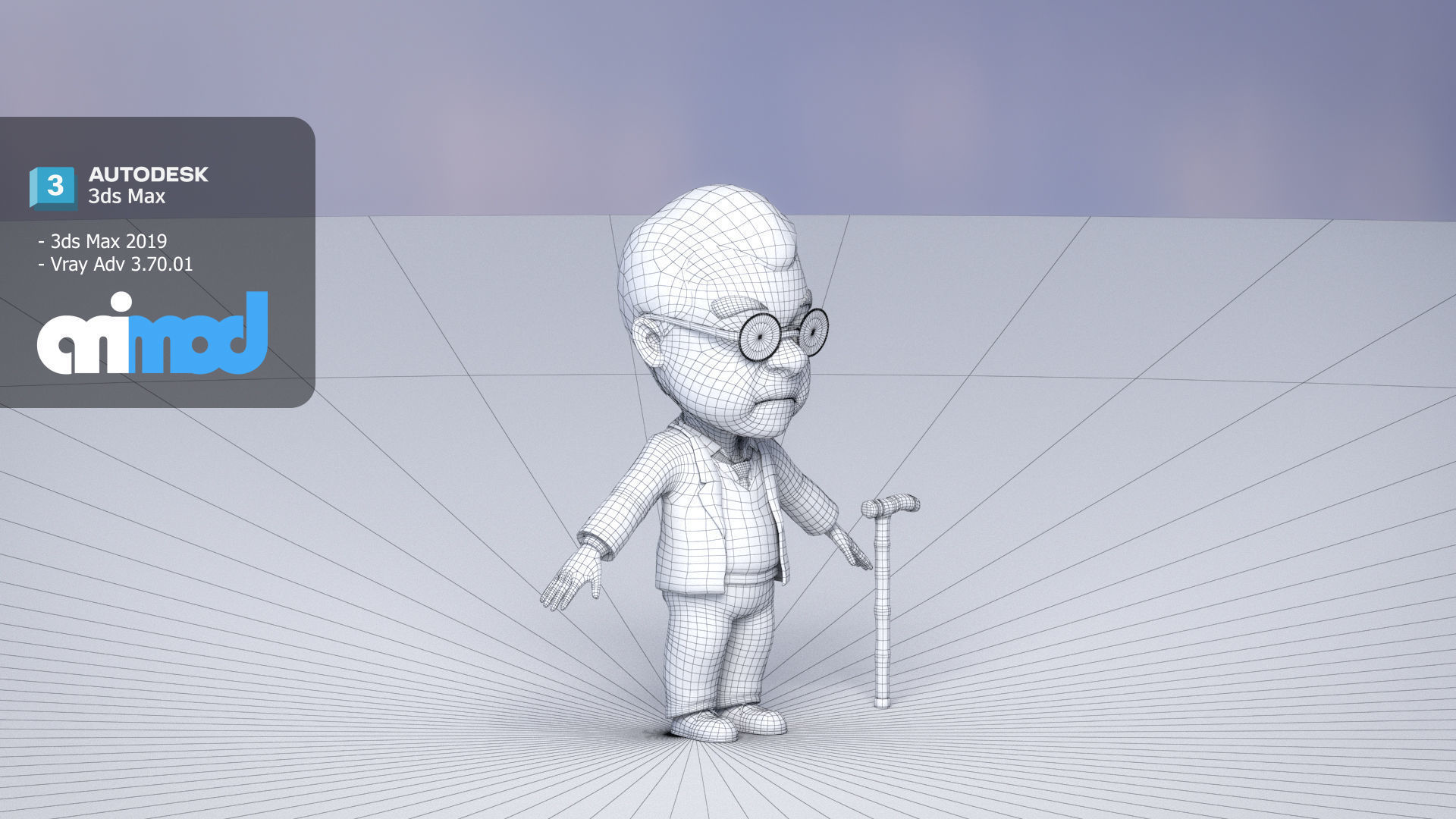 Elderly Man 3D model_6